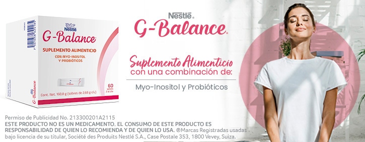 Nestlé® G-balance® Suplemento alimenticio con Myo-Inositol y probioticos
