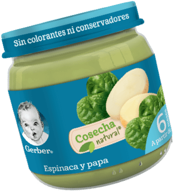 Gerber® Cosecha Natural Espinaca Papa Papilla