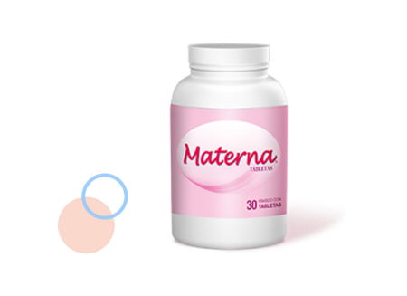 Nestlé® Materna. Multivitamínico para el embarazo y lactancia con más de 20 vitaminas y minerales como ácido fólico, hierro, calcio y zinc.