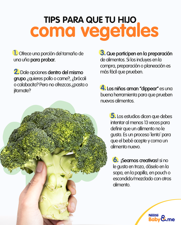 Tips para que tu hijo coma vegetales