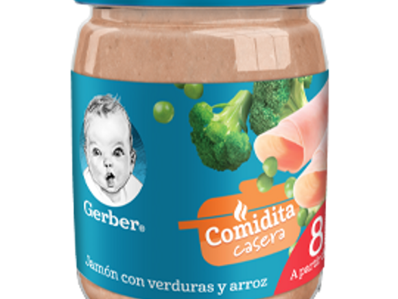 Gerber® Comidita Casera Jamón con Verduras y Arroz Papilla 170 g x12