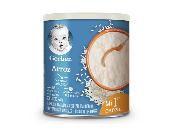 Gerber® Cereal infantil, Arroz, 6 meses