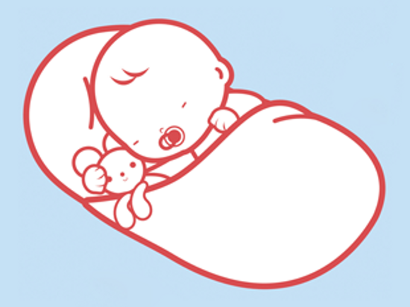 ilustración de bebé dormido