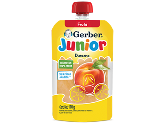 Gerber® Junior Durazno Pouch 110g