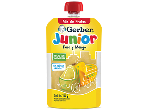 Gerber® Junior Pera y Mango Pouch 110 g