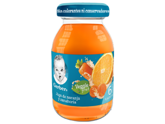 Gerber® Veggie Fruit Naranja y Zanahoria Jugo 118ml