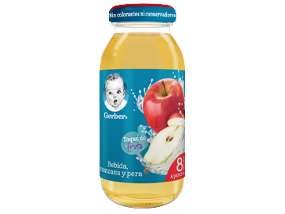 Gerber® Toque de Fruta Manzana y Pera Bebida Hidratante 230ml x24