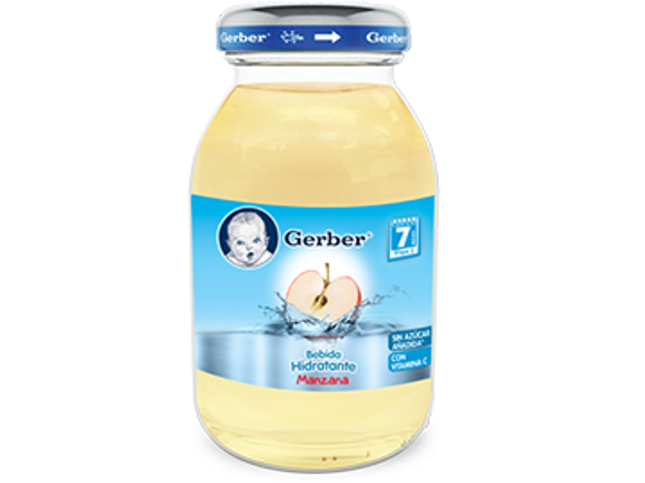 Gerber Bebida Hidratante de Manzana, Etapa 2, 175 ml