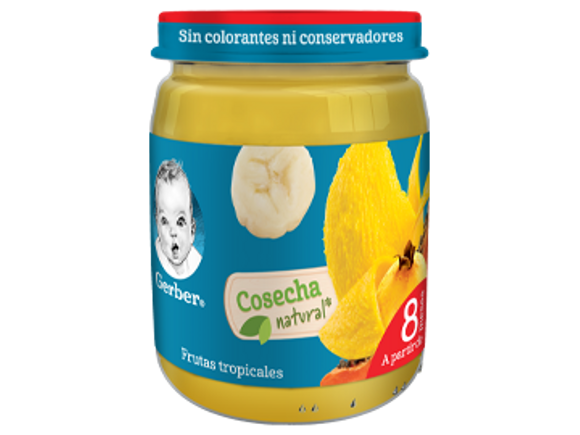 Gerber® Cosecha Natural Frutas Tropicales Papilla 170g x12