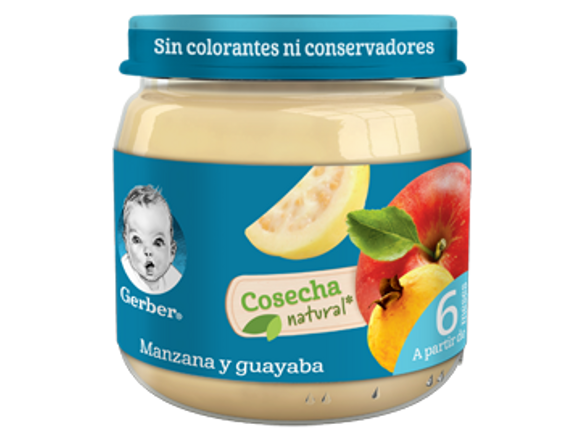 Gerber® Cosecha Natural Manzana Guayaba Papilla 113g