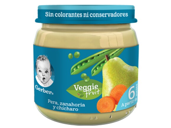 Gerber®  Veggie Fruit Pera Zanahoria Chícharo Papilla 113g