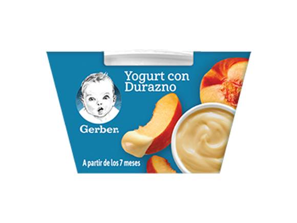 Gerber® Cosecha Natural Durazno Yogurt 115g