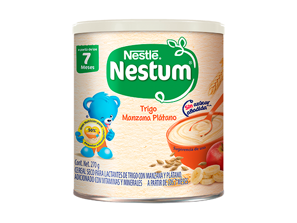 Nestlé® NESTUM® Trigo con manzana y plátano 7 meses