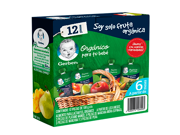 Gerber® Orgánico 12 Pack Pouch  100g