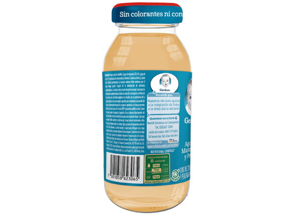 Gerber® Bebida Hidratante Agua, manzana y pera Etapa 3 de 230ml