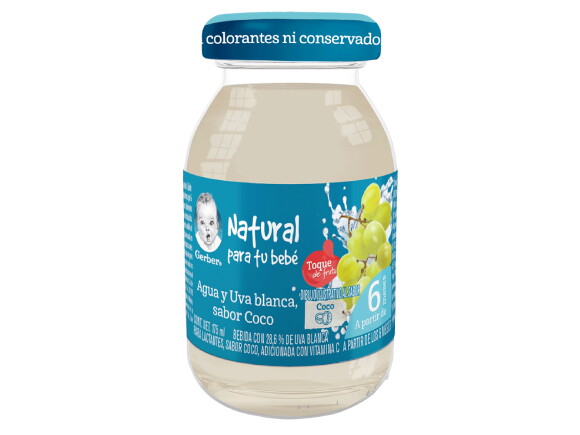Gerber® Bebida Hidratante Uva blanca-coco Etapa 2 de 175ml