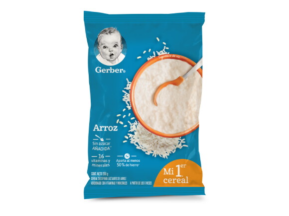 Gerber® Cereal infantil, Arroz, 6 meses