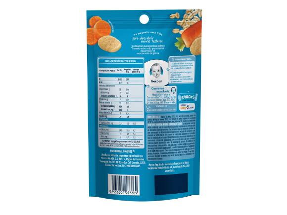 Gerber® Snacks Chips Zanahoria 25g