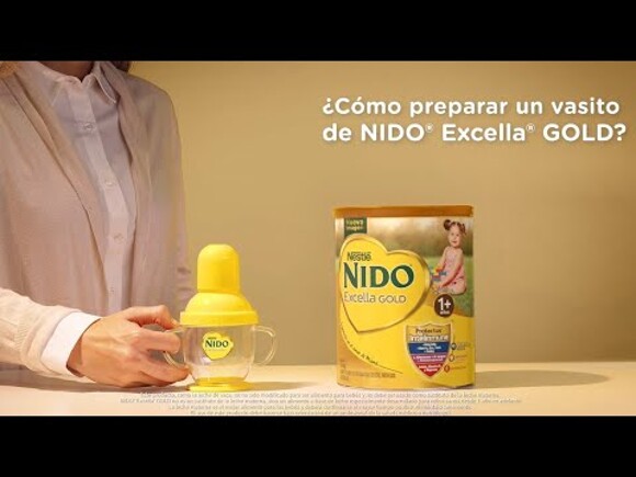 ¿Cómo preparar un vasito de NIDO® Excella® Gold?